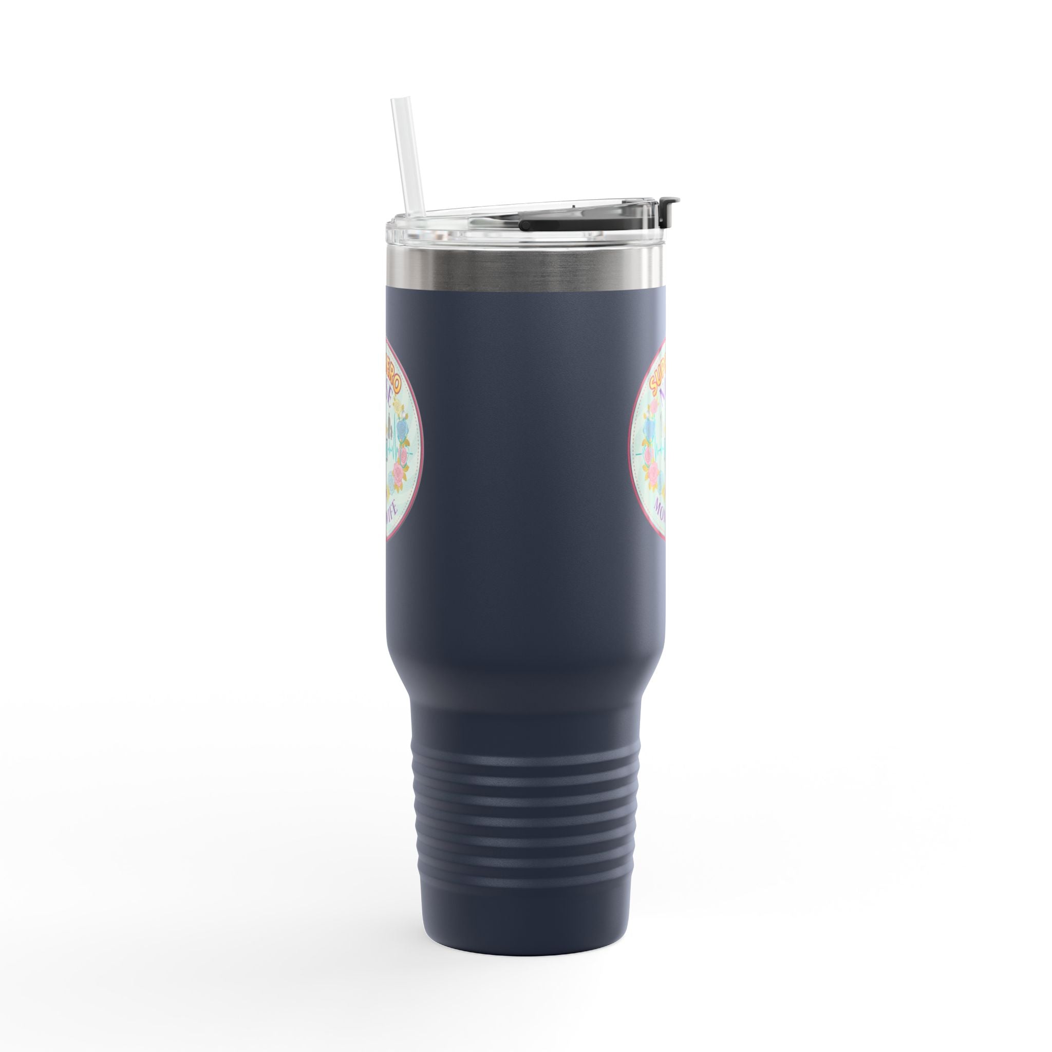 Superhero Nurse Insulated Travel Mug, 40oz | Perfect Gift for Nurses, Moms, and Caregivers | Ideal for Work, Road Trips, and Cafes