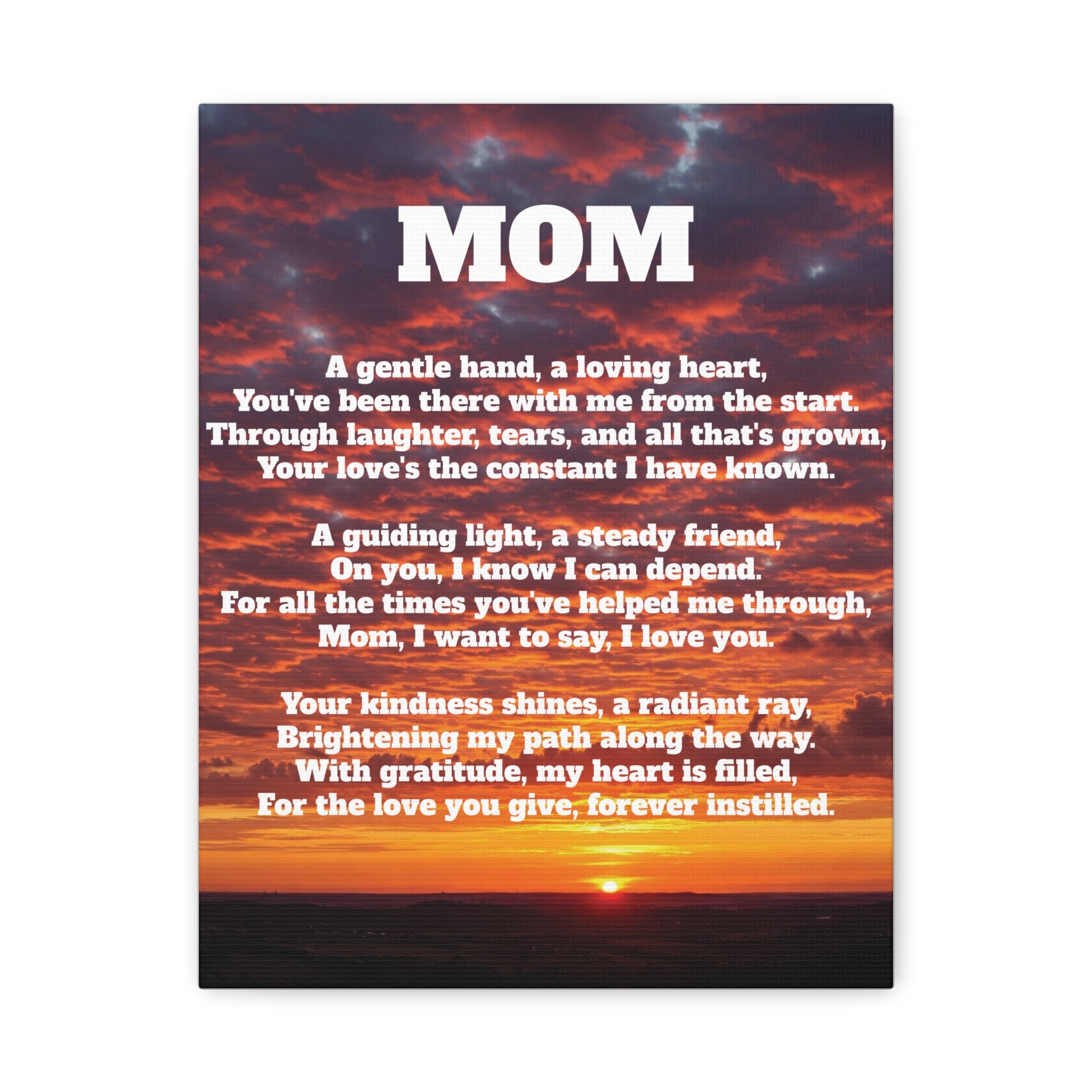 Mom Tribute Canvas Art Heartfelt Wall Decor
