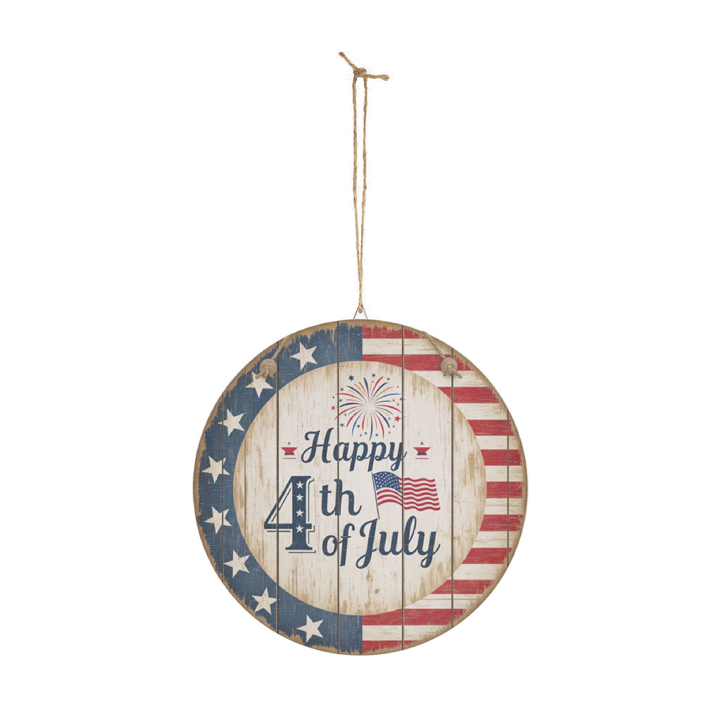 Rustic 4th of July Wood Sign | Farmhouse Decor, Independence Day Wall Art, USA Decorations, Patriotic Home Sign