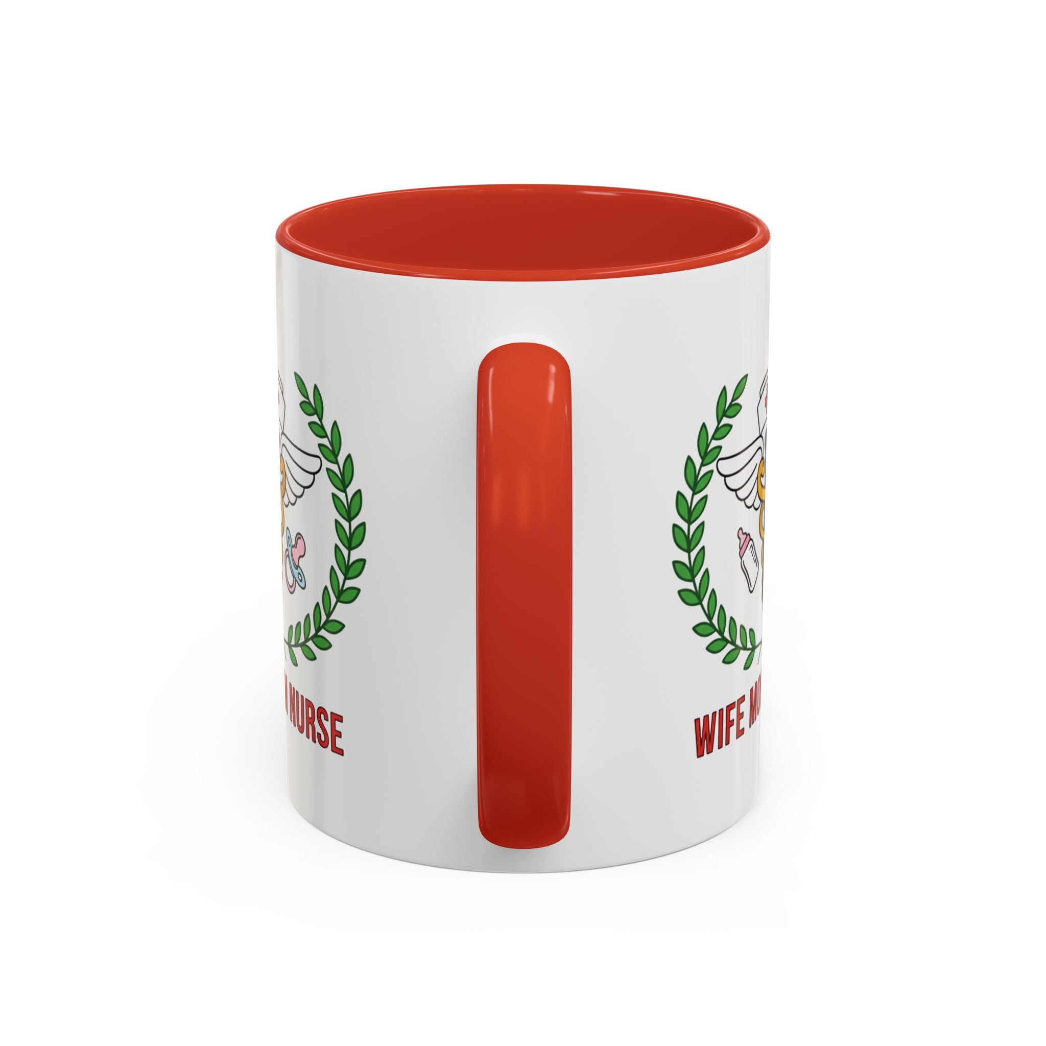 Wife Mom Nurse Accent Coffee Mug | Gift for Nurses, Mom's Coffee Cup, Cute Healthcare Mug, Personalized Nurse Gift, Humor Mug