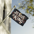 Jesus Is King flag | Double-sided Christian decor, outdoor garden banner