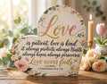 Wooden heart sign 1 Corinthians