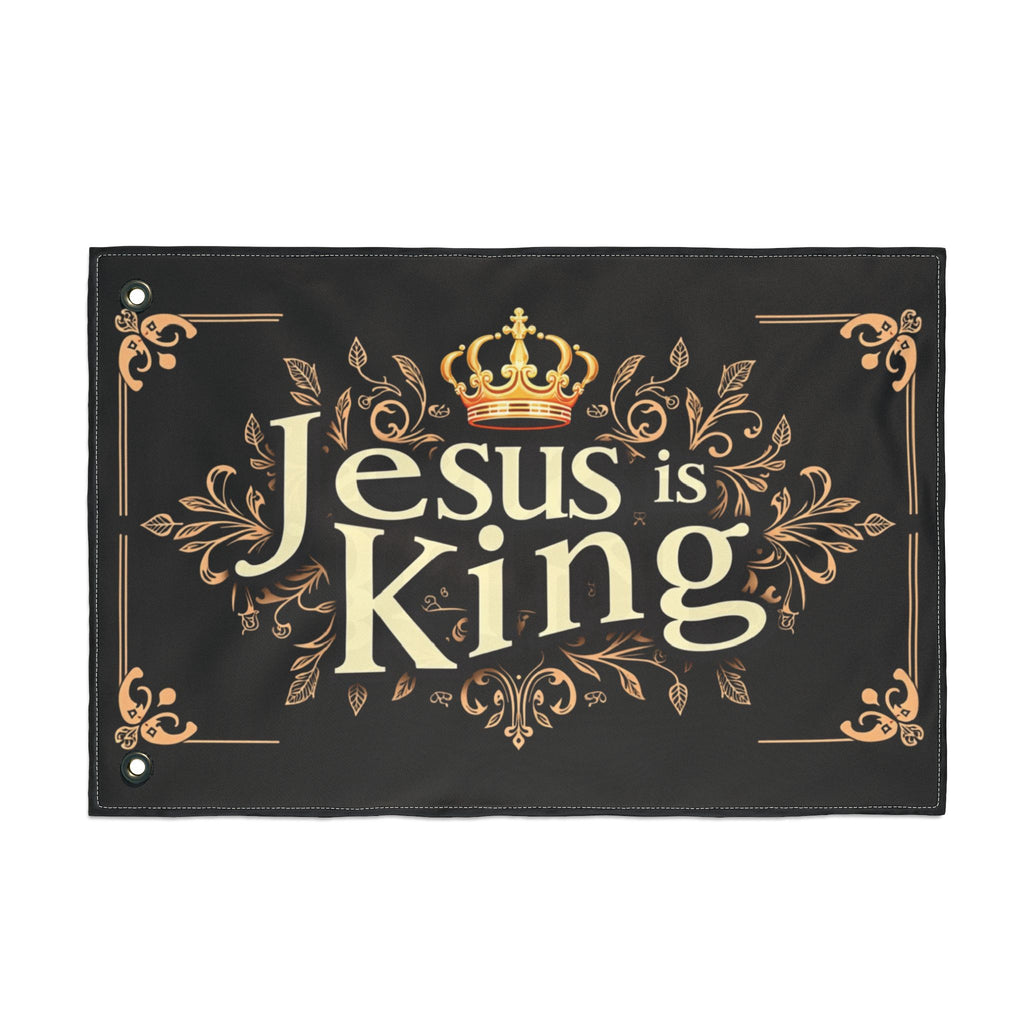 Jesus Is King flag Double Sided Flag | Christian home decor, outdoor banner