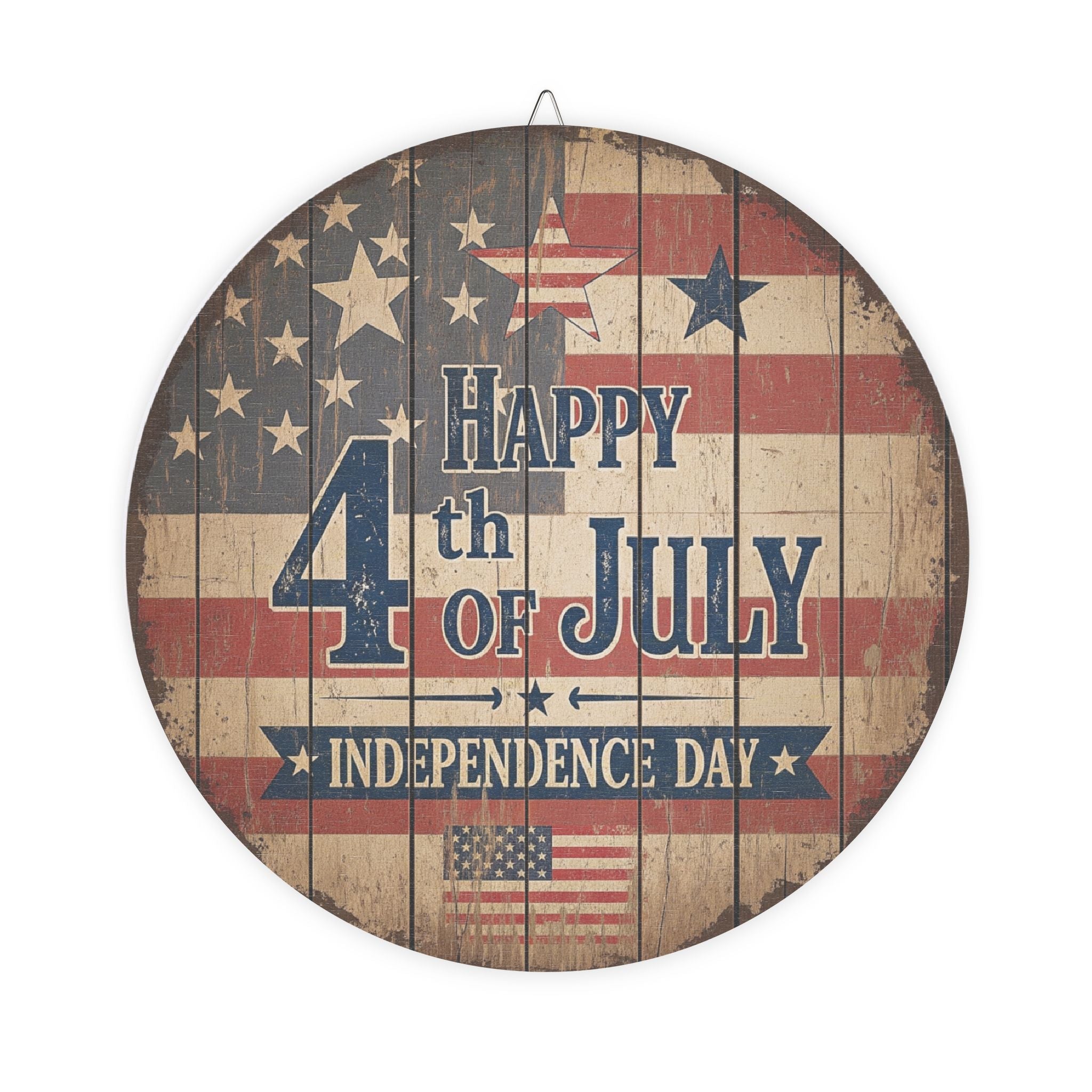 Rustic 4th of July Wood Sign | Independence Day Decor, Home Decoration, Seasonal Wall Art, Americana Accent Piece, Patriotic Decor