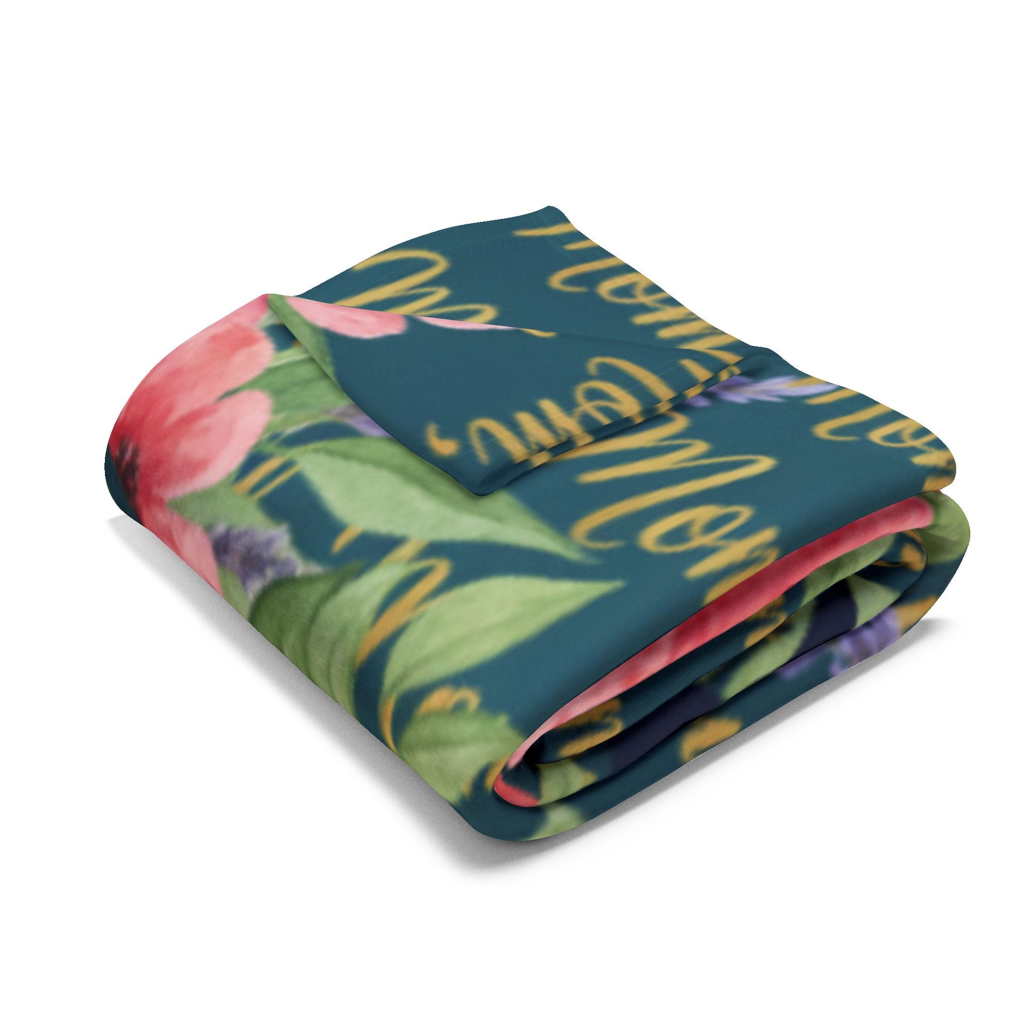 Nurse Family Fleece Blanket | Cozy Gift for Nurse Moms | Medical Decor, Floral Throw, Personalized Blanket, Mother's Day Gift, Home Decor