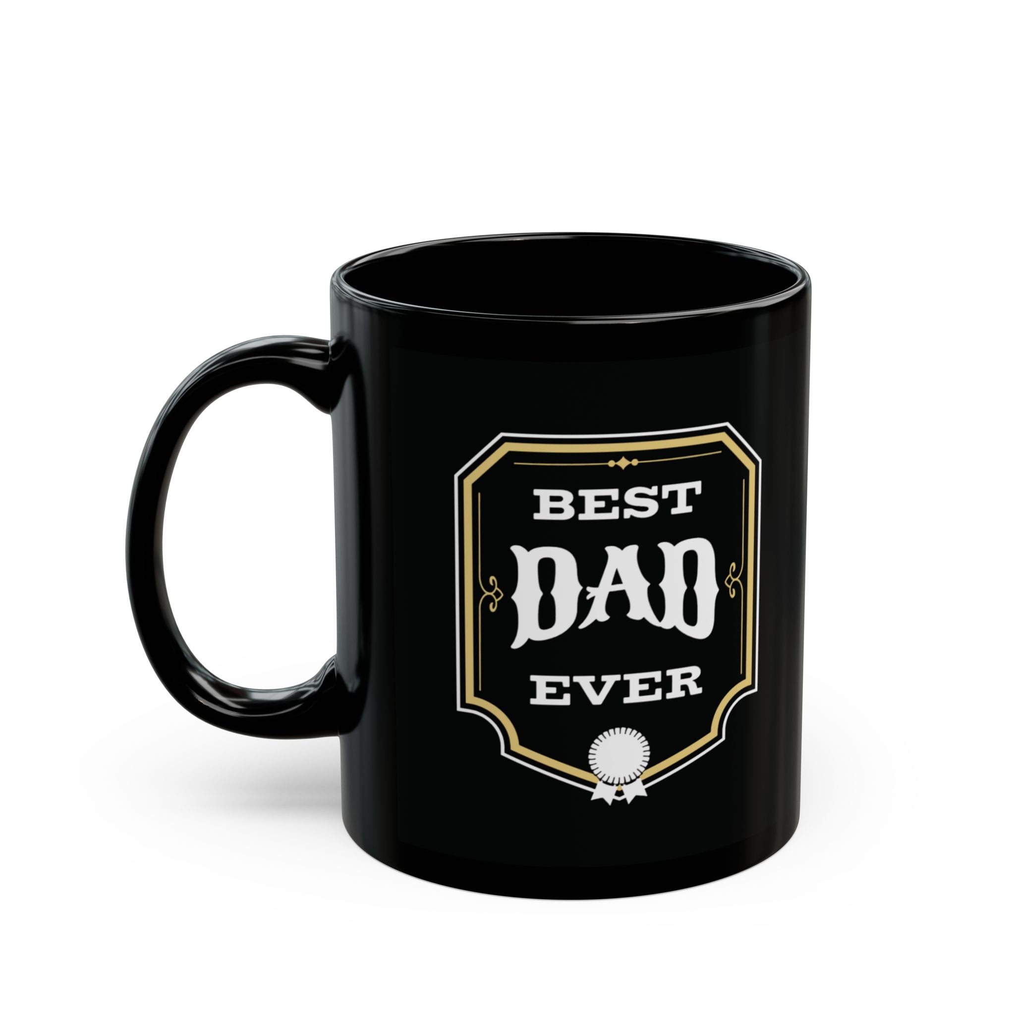 Best Dad Ever Black Mug - Perfect Gift for Father's Day, Birthdays, Coffee Lovers, Personalized Drinkware, Unique Home Decor