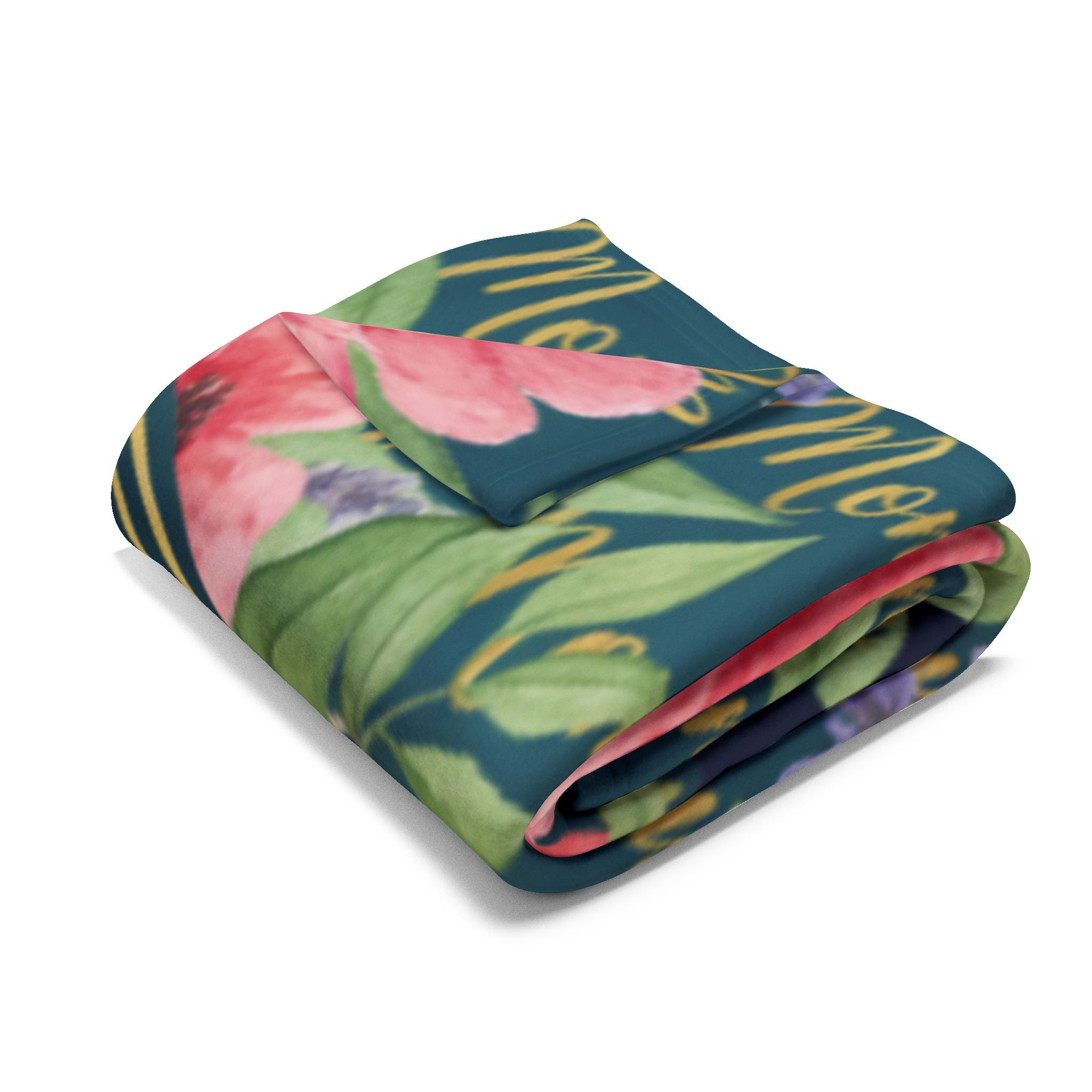 Nurse Family Fleece Blanket | Cozy Gift for Nurse Moms | Medical Decor, Floral Throw, Personalized Blanket, Mother's Day Gift, Home Decor