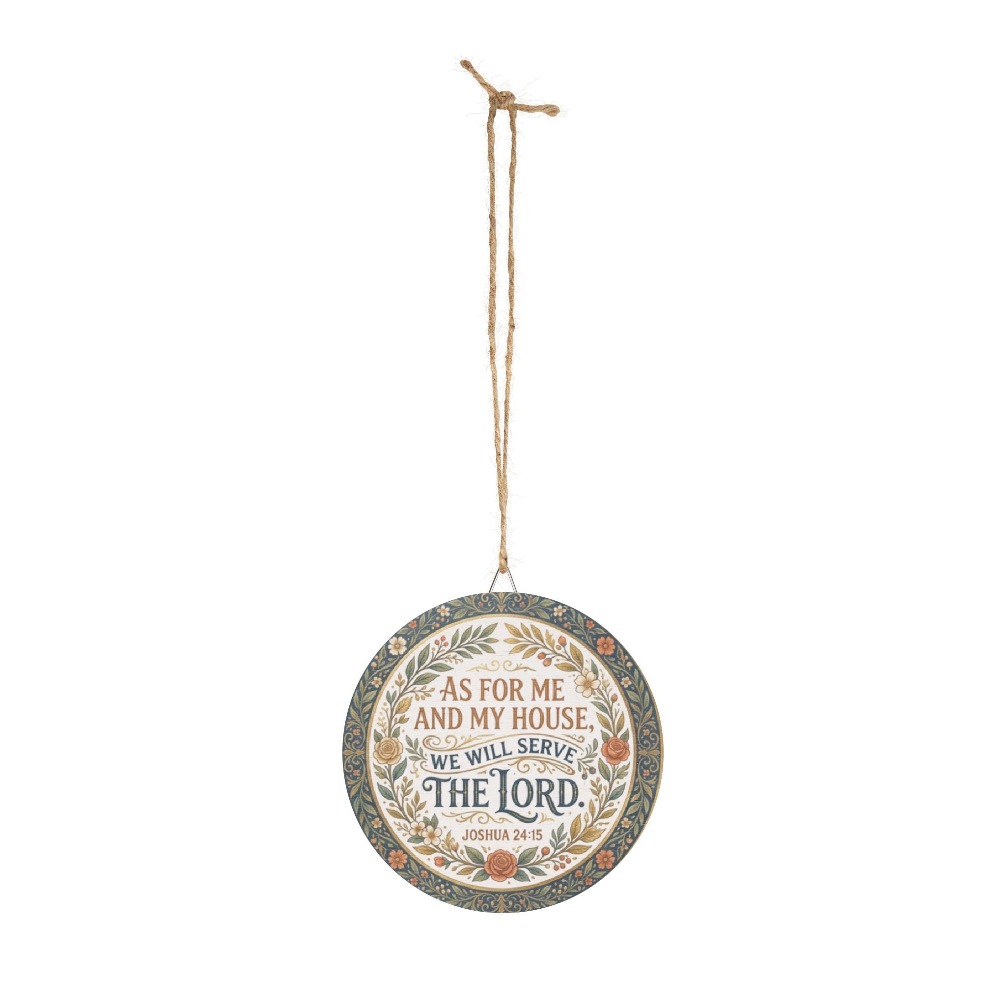 As For Me And My House Scripture Round Wood Sign | Joshua 24:15