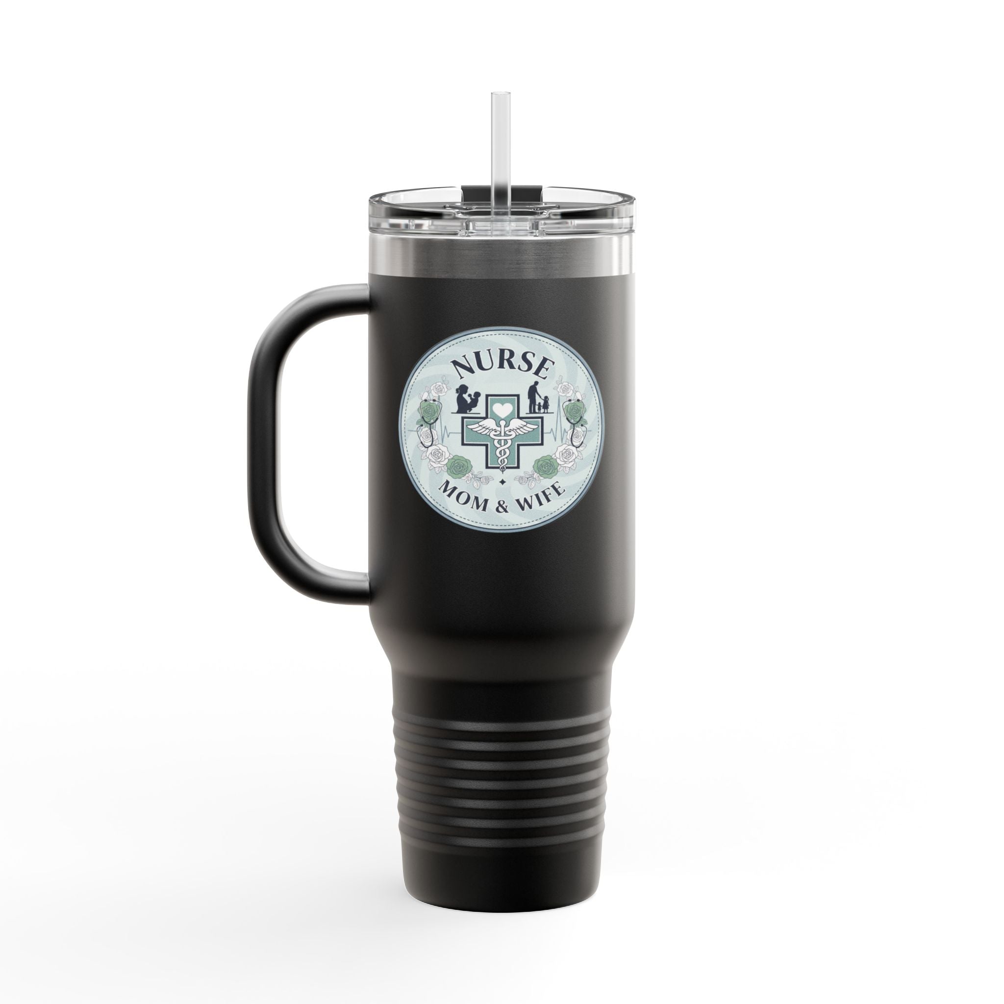 Nurse Mom & Wife Insulated Travel Mug, 40oz - Perfect for Coffee Lovers, Gifts for Nurses, Stylish Hydro Flask, Reusable Drinkware, [...]