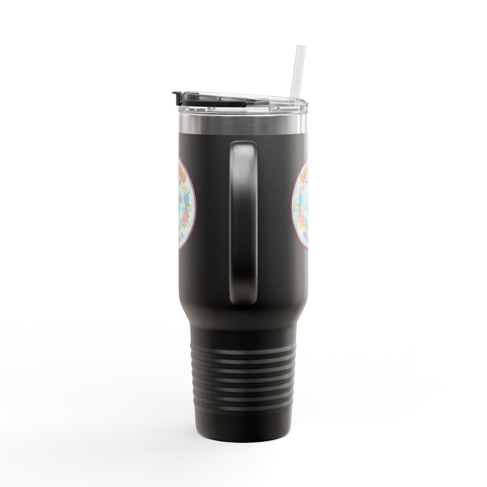 Superhero Nurse Insulated Travel Mug, 40oz | Perfect Gift for Nurses, Moms, and Caregivers | Ideal for Work, Road Trips, and Cafes