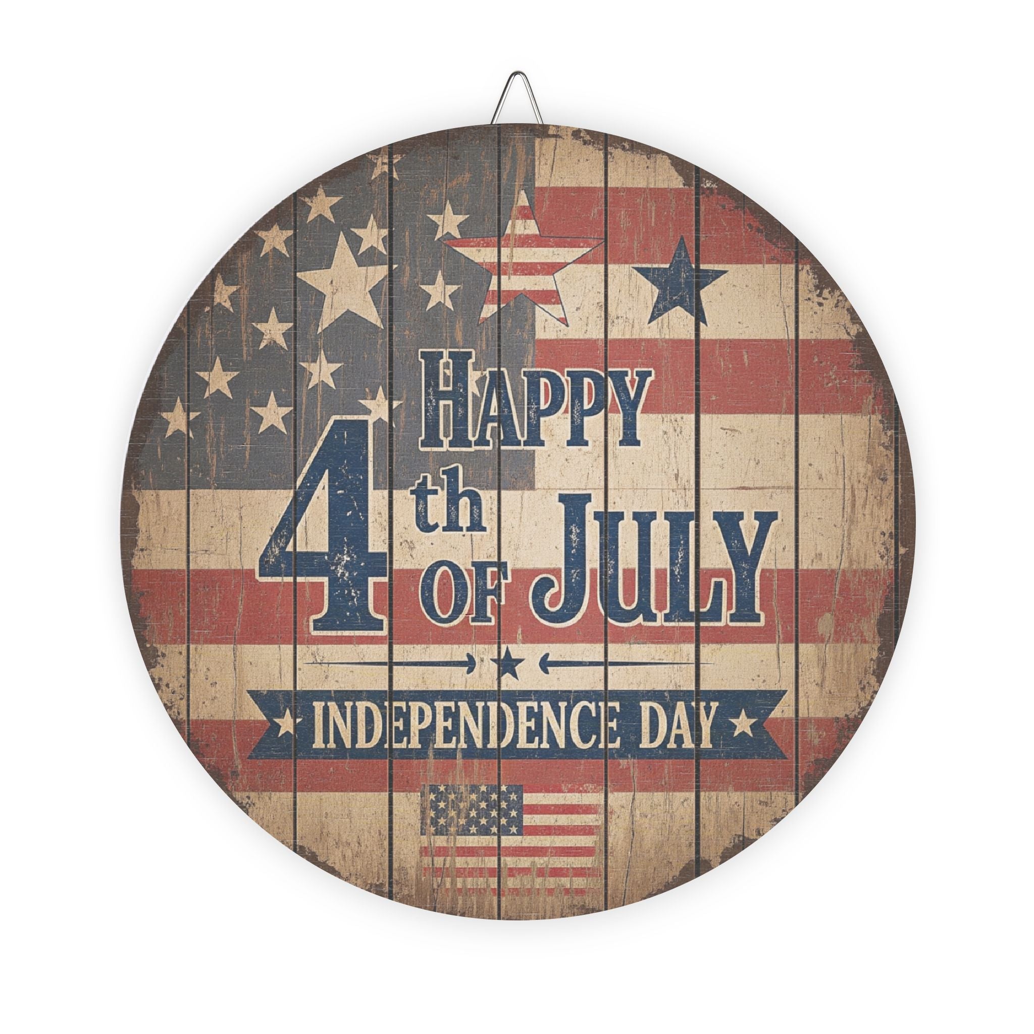 Rustic 4th of July Wood Sign | Independence Day Decor, Home Decoration, Seasonal Wall Art, Americana Accent Piece, Patriotic Decor