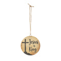 Jesus is King Wood Sign - Rustic Christian Decor, Faith Wall Art, Home Blessing, Religious Gift, Inspirational Wall Hanging