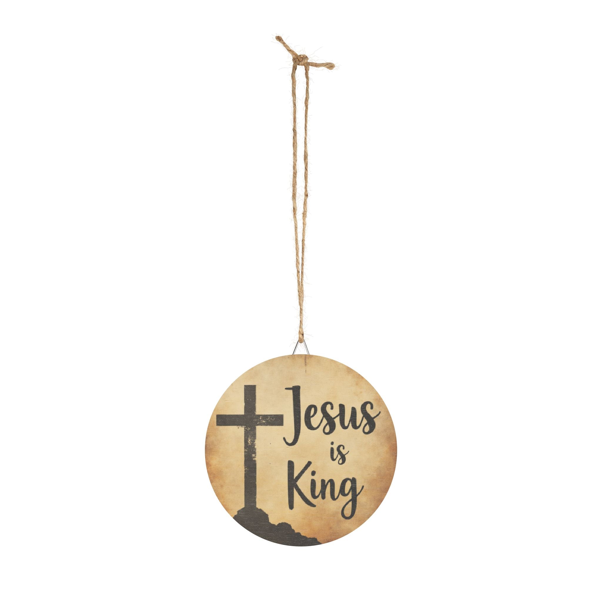 Jesus is King Wood Sign - Rustic Christian Decor, Faith Wall Art, Home Blessing, Religious Gift, Inspirational Wall Hanging