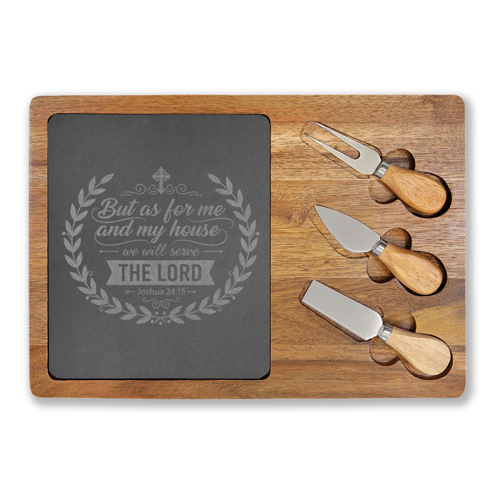 But As For Me and My House engraved Charcuterie Board