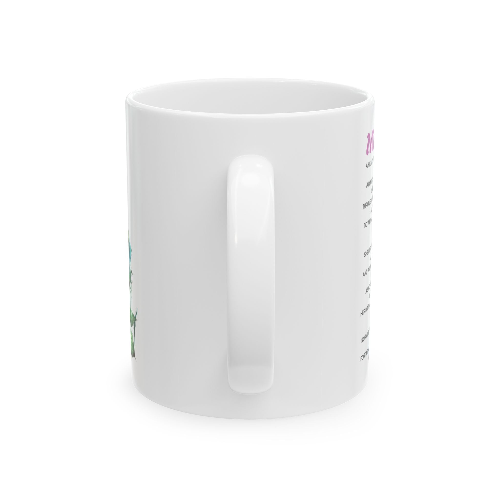 Mom's Love Ceramic Mug - Heartfelt Gift for Mother's Day, 11oz & 15oz, Inspirational, Floral, Unique Coffee Cup