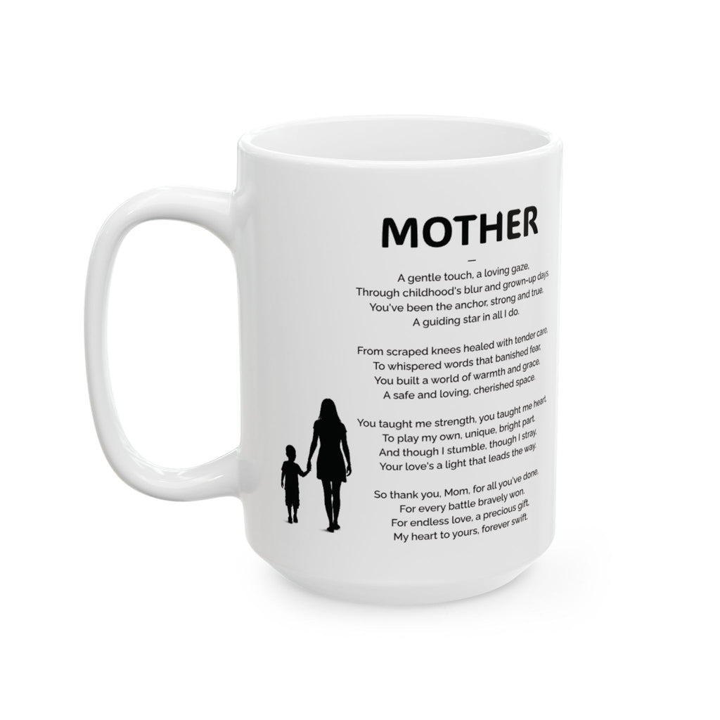 Inspirational Mother Mug, Ceramic Latte Cup, Gift for Mom, Birthday, Mother's Day, Daily Motivation