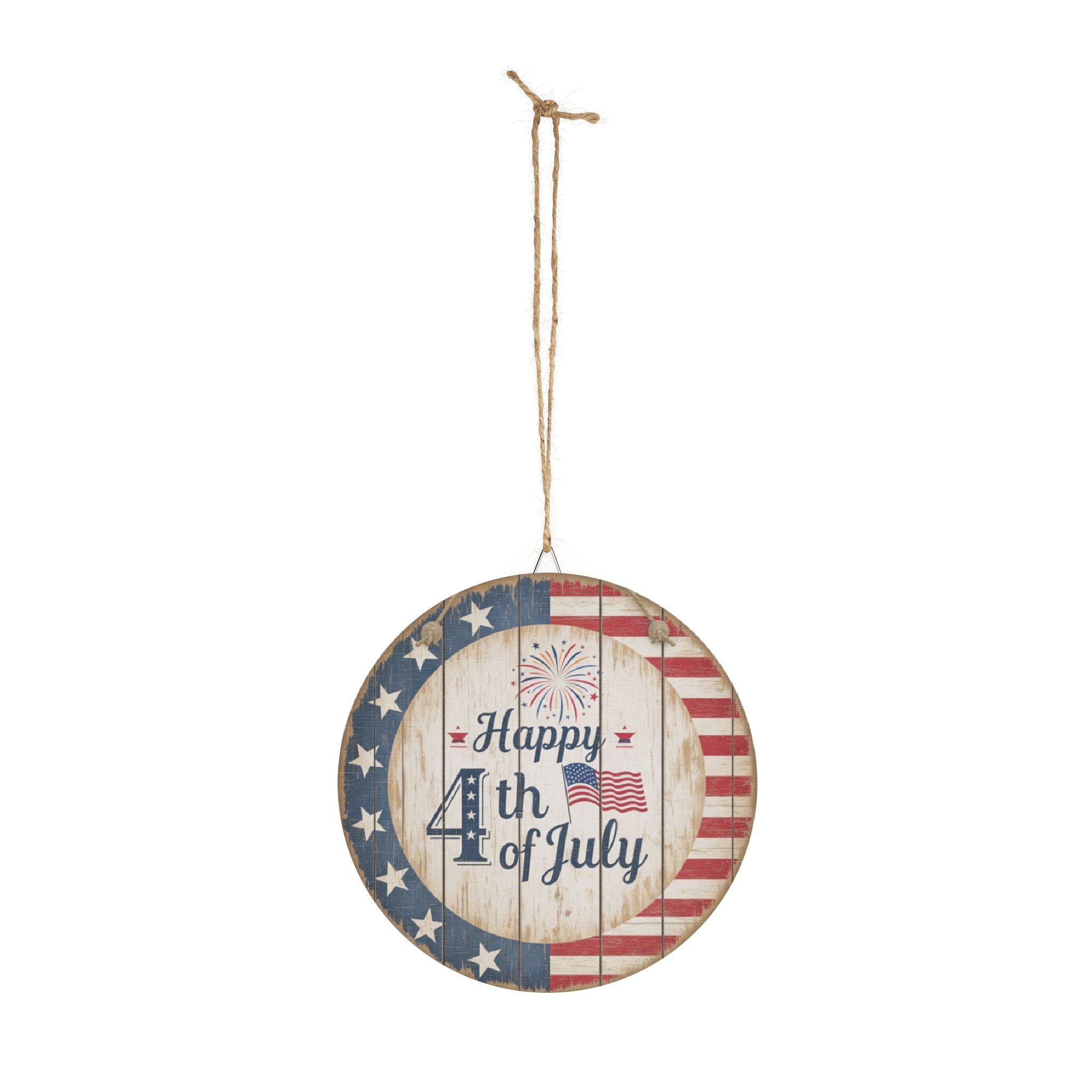 Rustic 4th of July Wood Sign | Farmhouse Decor, Independence Day Wall Art, USA Decorations, Patriotic Home Sign