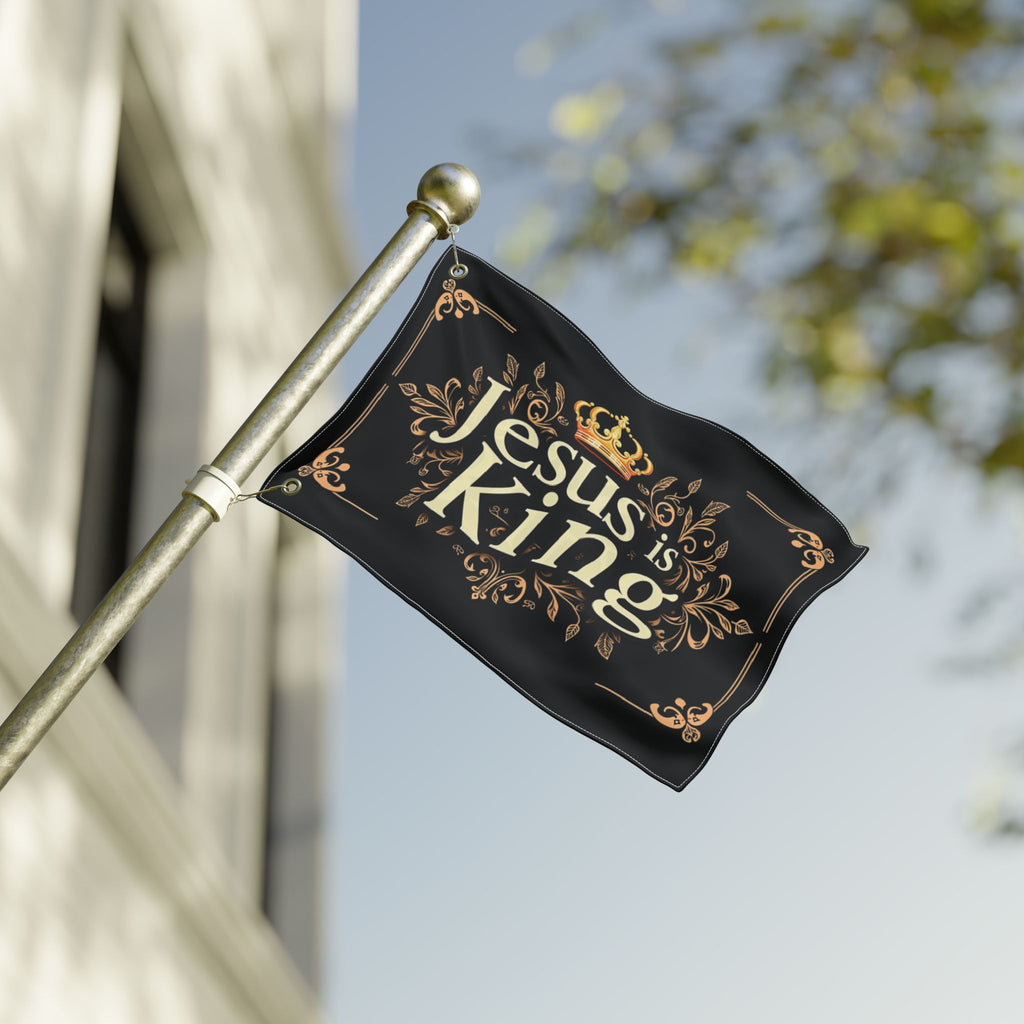 Jesus Is King flag Double Sided Flag | Christian home decor, outdoor banner