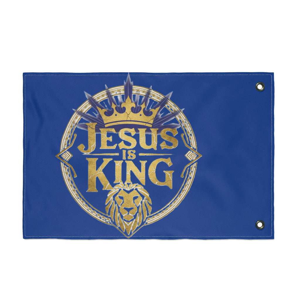 Jesus Is King Crown Lion flag | Double-sided Religious Flag, Christian Decor