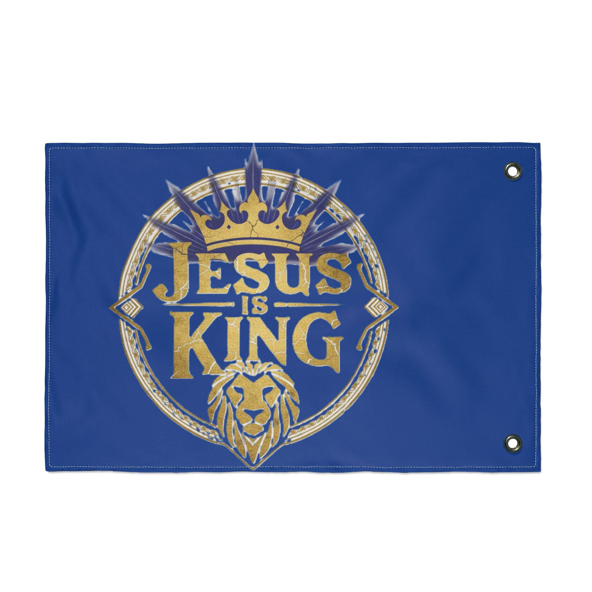Jesus Is King Crown Lion flag | Double-sided Religious Flag, Christian Decor