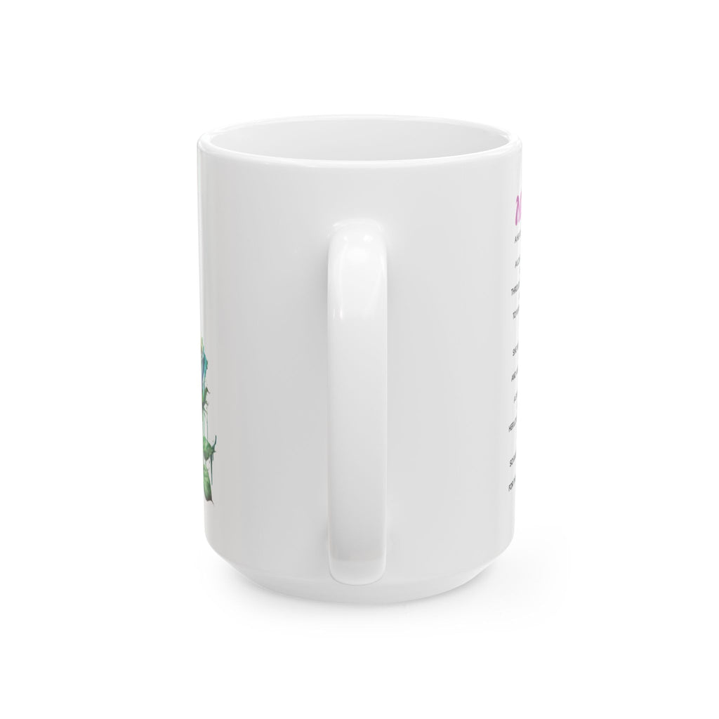 Mom's Love Ceramic Mug - Heartfelt Gift for Mother's Day, 11oz & 15oz, Inspirational, Floral, Unique Coffee Cup