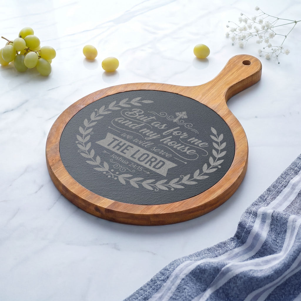 But As For Me and My House engraved Charcuterie Board