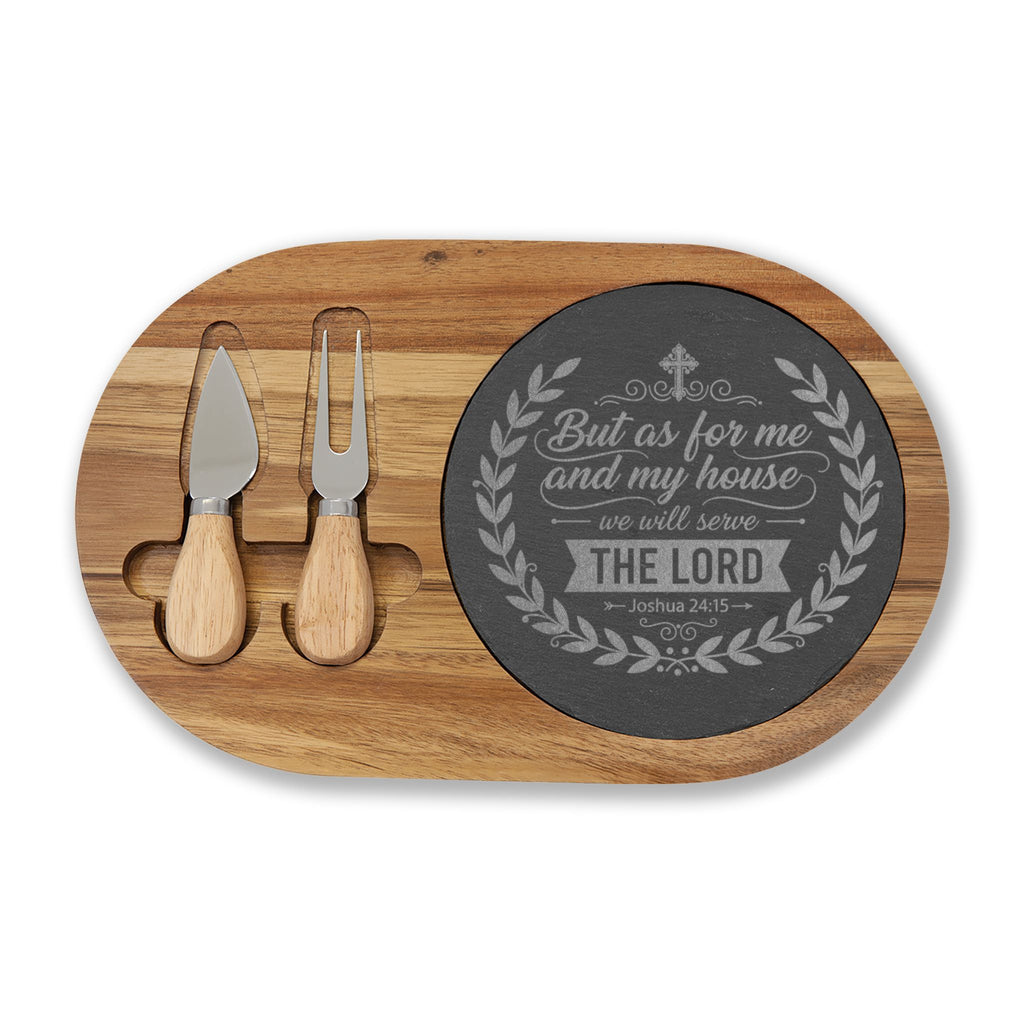 But As For Me and My House engraved Charcuterie Board