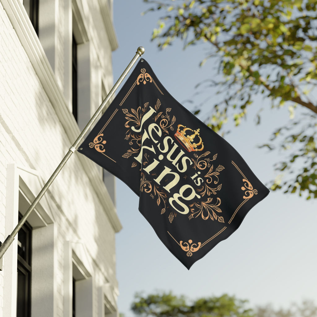 Jesus Is King flag Double Sided Flag | Christian home decor, outdoor banner