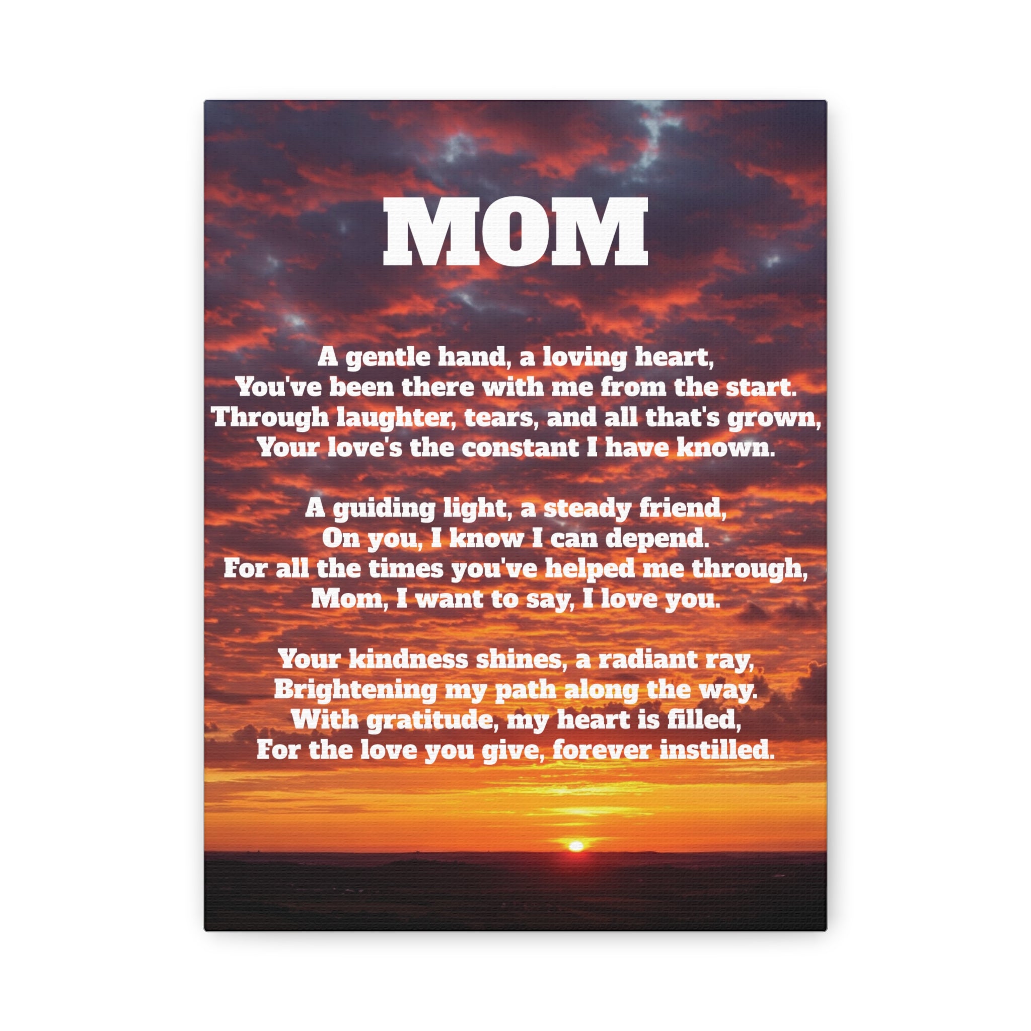 Mom Tribute Canvas Art Heartfelt Wall Decor
