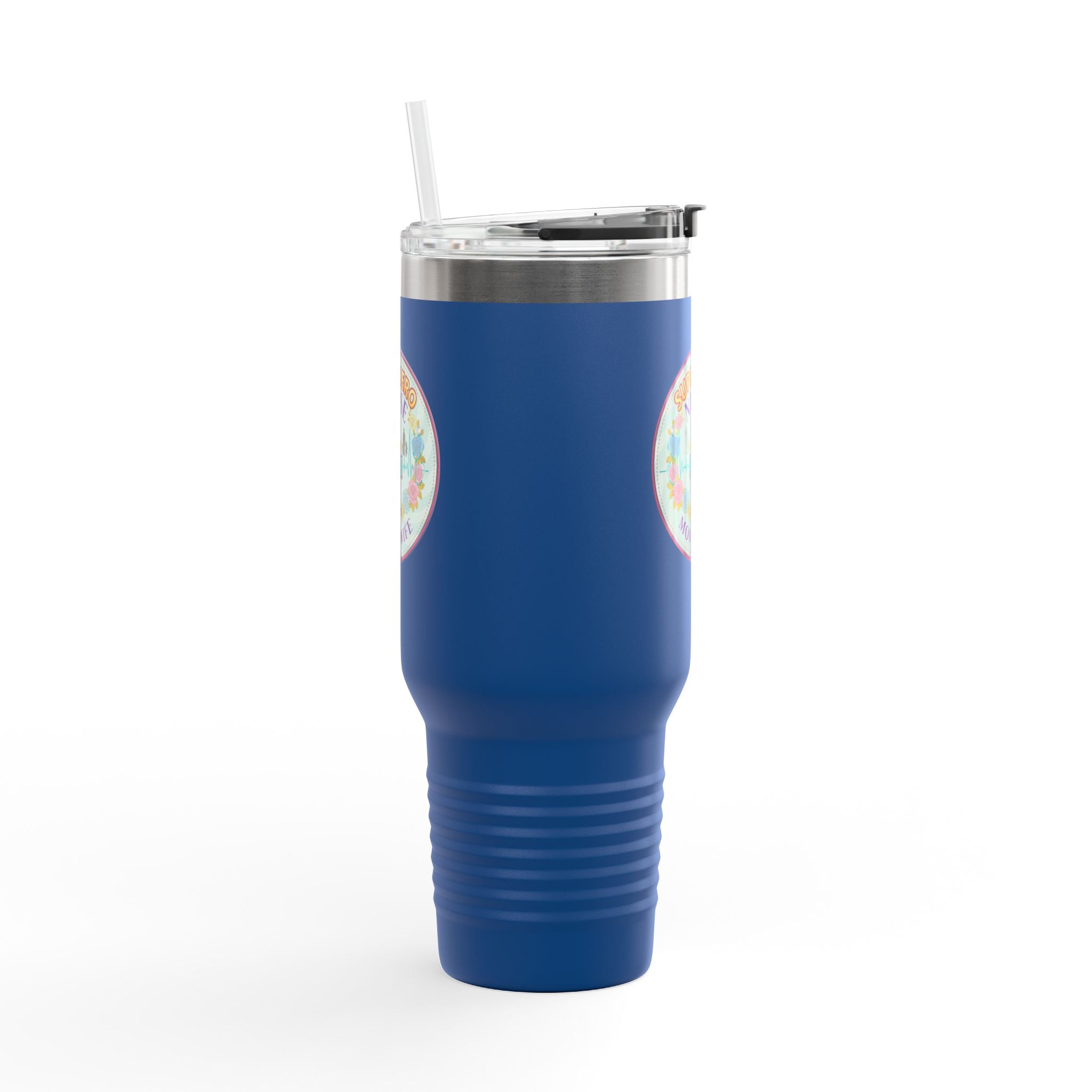 Superhero Nurse Insulated Travel Mug, 40oz | Perfect Gift for Nurses, Moms, and Caregivers | Ideal for Work, Road Trips, and Cafes