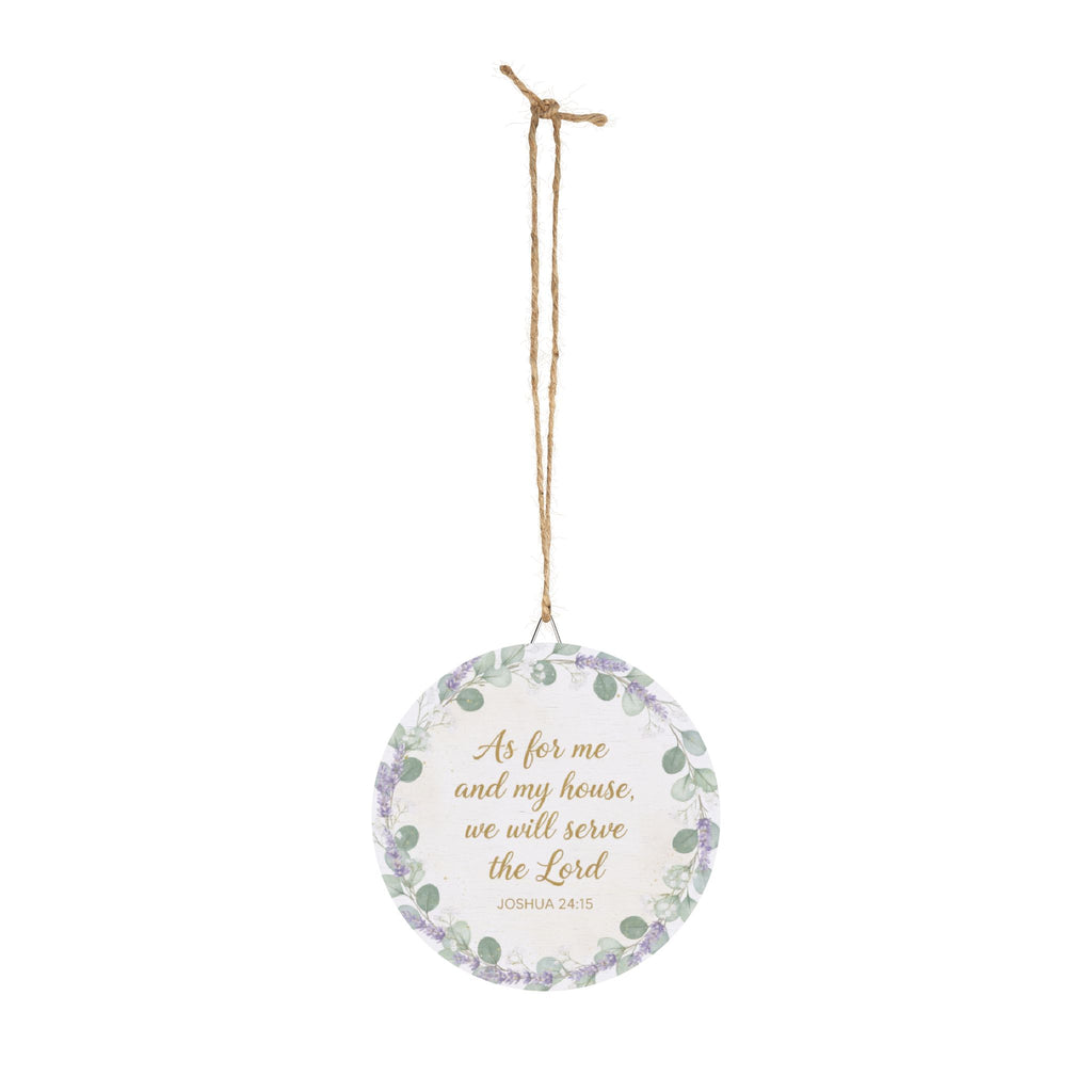 As for me and my house Bible verse wood sign | Joshua 24:15 round wall decor