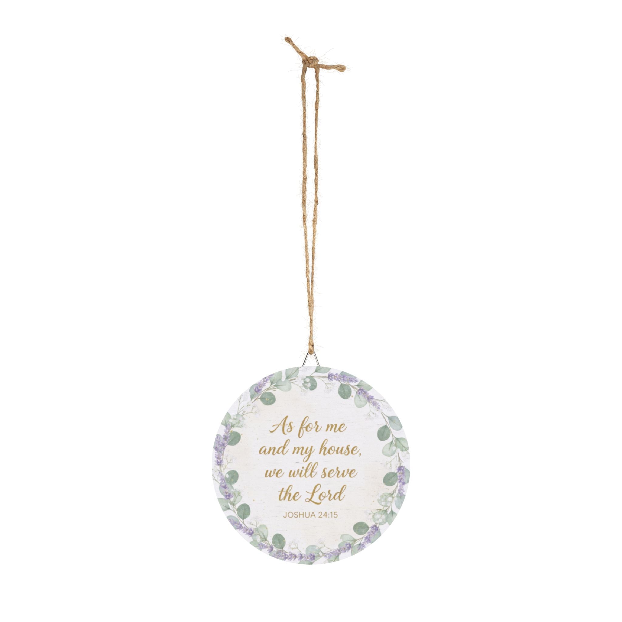 As for me and my house Bible verse wood sign | Joshua 24:15 round wall decor