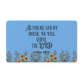 Polyester Doormat, Floral Bible Verse Inspirational Welcome Mat, Religious Home Decor Rug, Outdoor Front Porch Entryway Mat, Housewarming