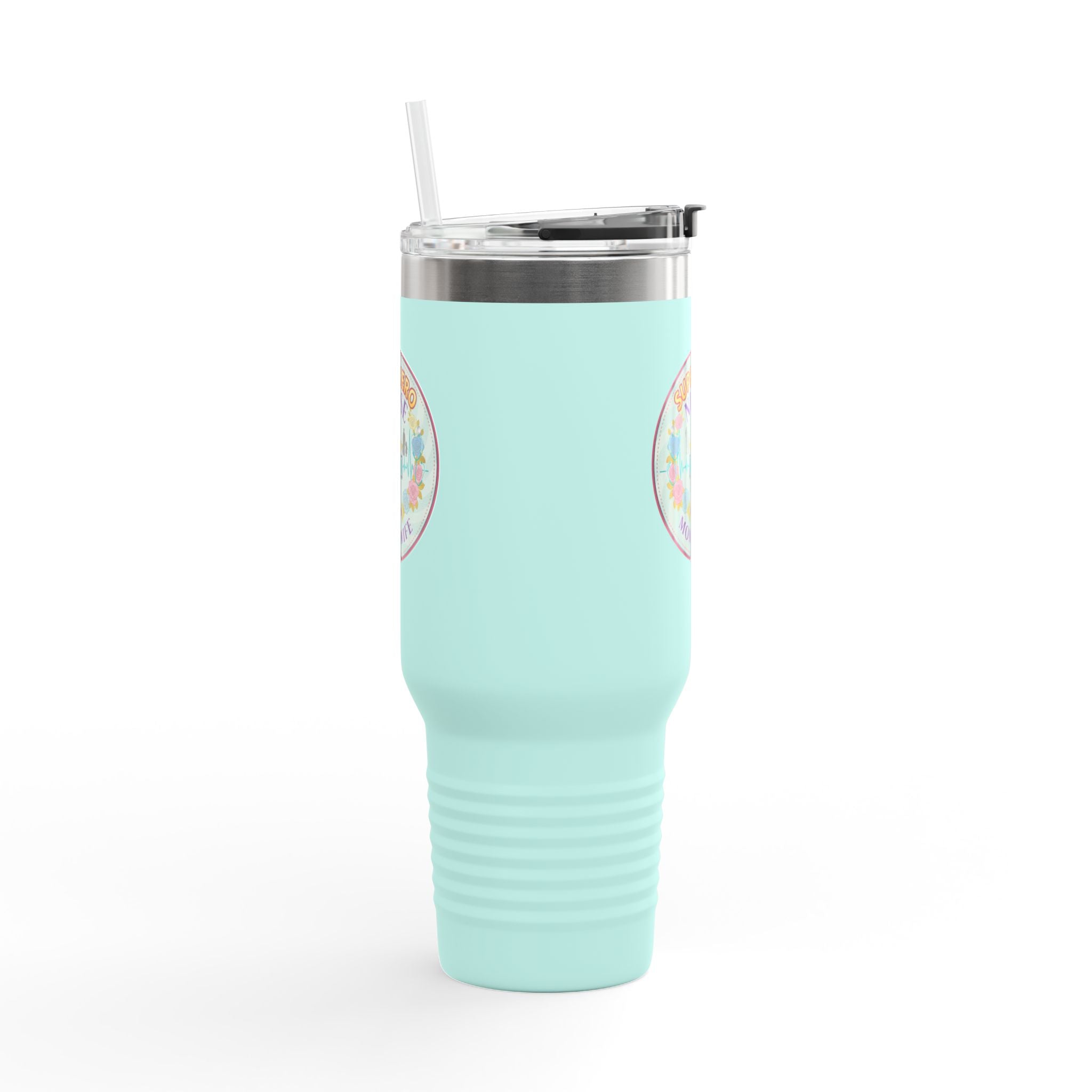 Superhero Nurse Insulated Travel Mug, 40oz | Perfect Gift for Nurses, Moms, and Caregivers | Ideal for Work, Road Trips, and Cafes