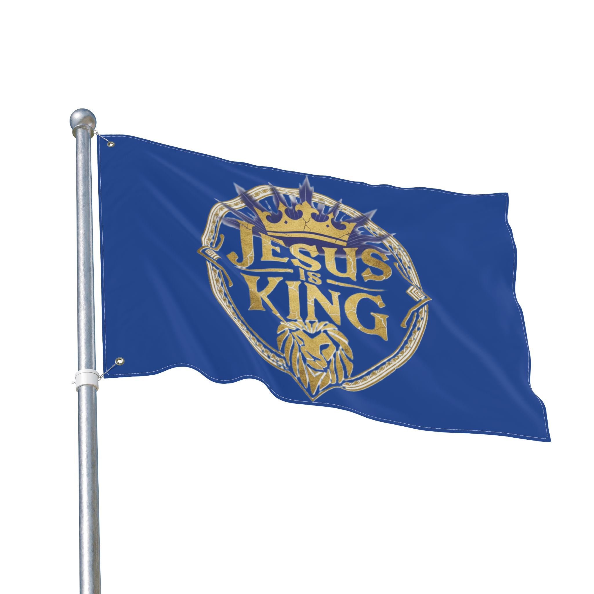 Jesus Is King Crown Lion flag | Double-sided Religious Flag, Christian Decor