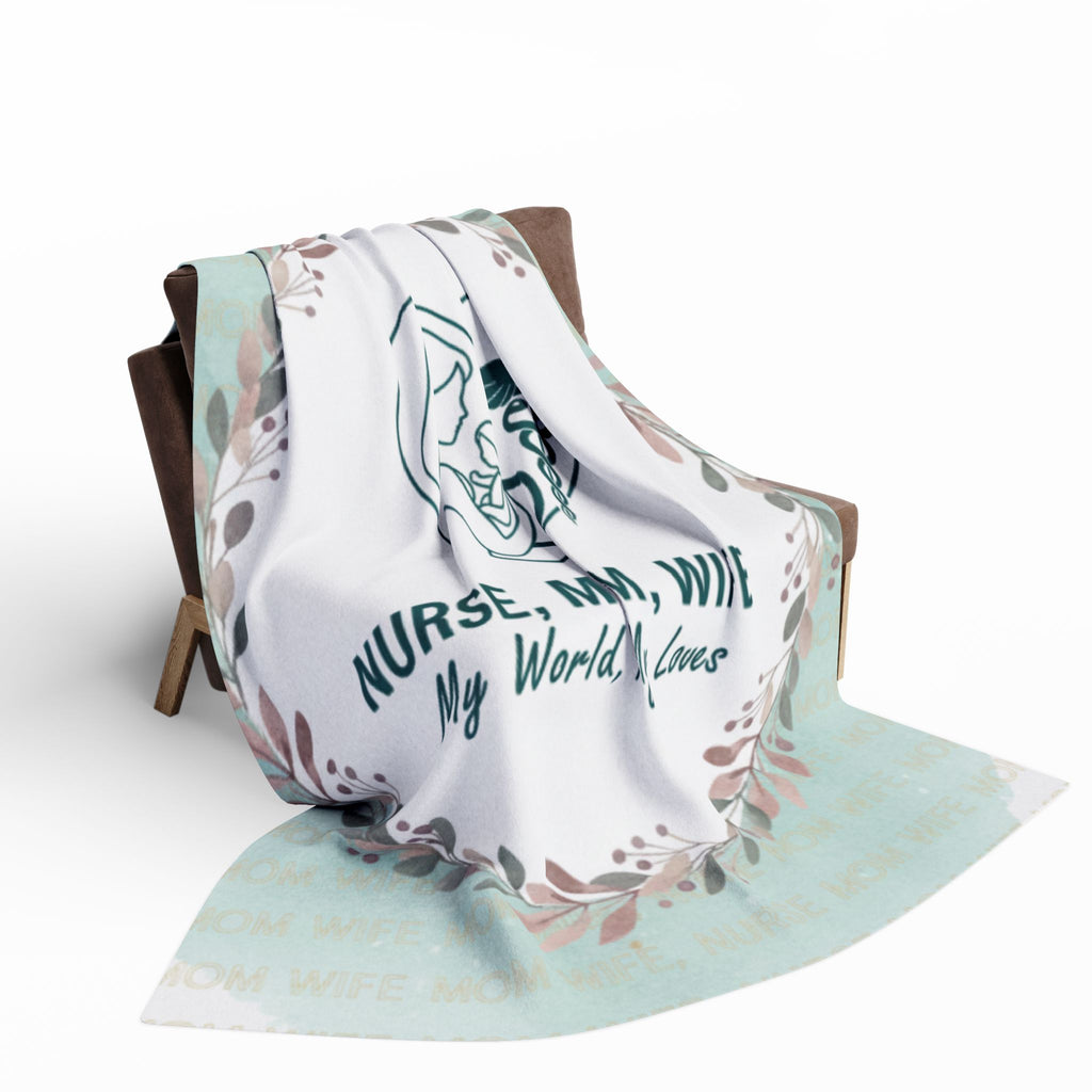 Nurse Mom Wife Fleece Blanket Cozy Gift for Healthcare Workers, Housewarming, Warmth and Comfort