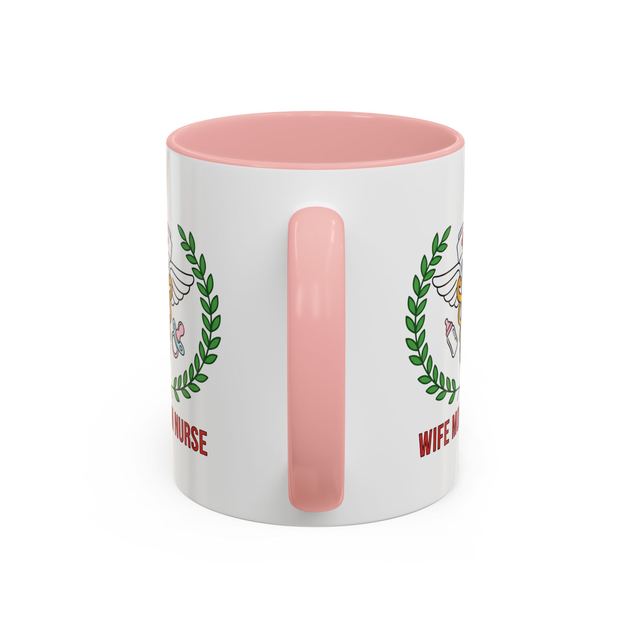 Wife Mom Nurse Accent Coffee Mug | Gift for Nurses, Mom's Coffee Cup, Cute Healthcare Mug, Personalized Nurse Gift, Humor Mug