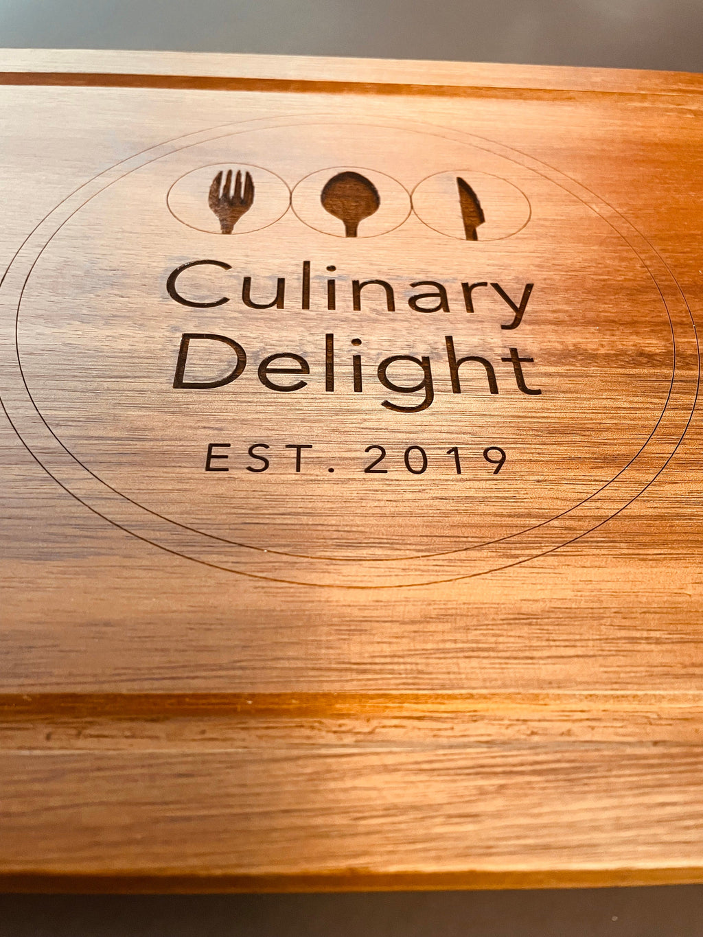 Personalized Acacia Wood Cutting Board | Engraved Kitchen Gift