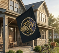 Jesus Is King Outdoor Flag with Rod Pocket | Lion Crown Faith Yard Banner