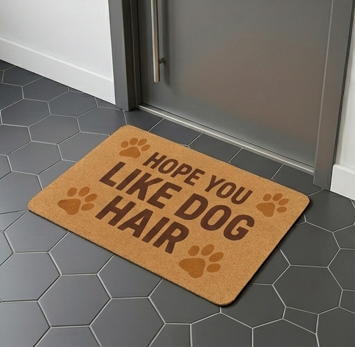 Welcome Paw Print Doormat, Funny Pet Lover Gift, Home Decor, Dog Owner Welcome Mat, Dog Hair Doormat, Anniversary Gift