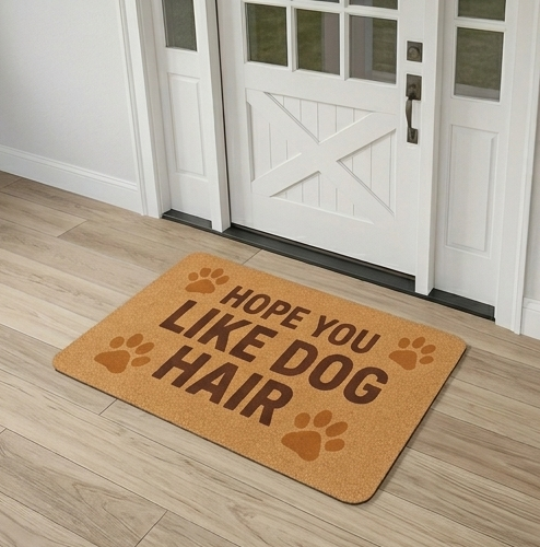 Welcome Paw Print Doormat, Funny Pet Lover Gift, Home Decor, Dog Owner Welcome Mat, Dog Hair Doormat, Anniversary Gift