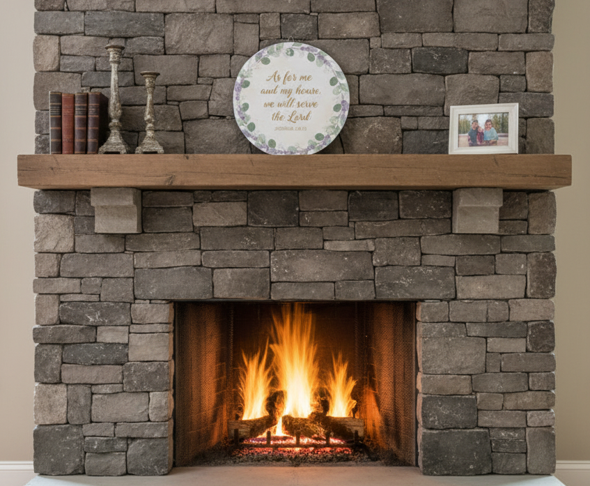 As for me and my house Bible verse wood sign | Joshua 24:15 round wall decor