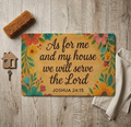 Inspirational Floral Doormat | Welcome Mat, Home Decor, Christian Gift, Joshua 24:15, Housewarming, Entryway Decor
