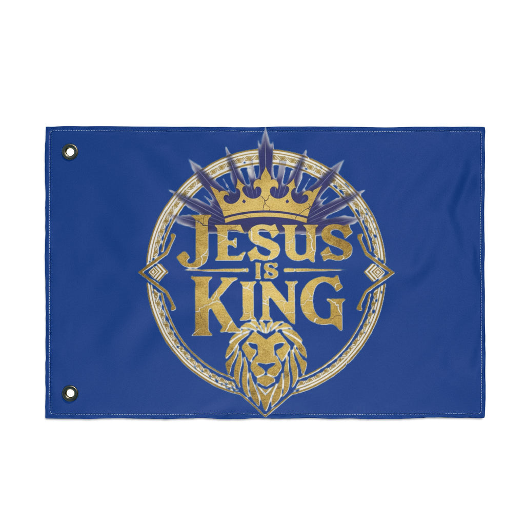 Jesus Is King Crown Lion flag | Double-sided Religious Flag, Christian Decor