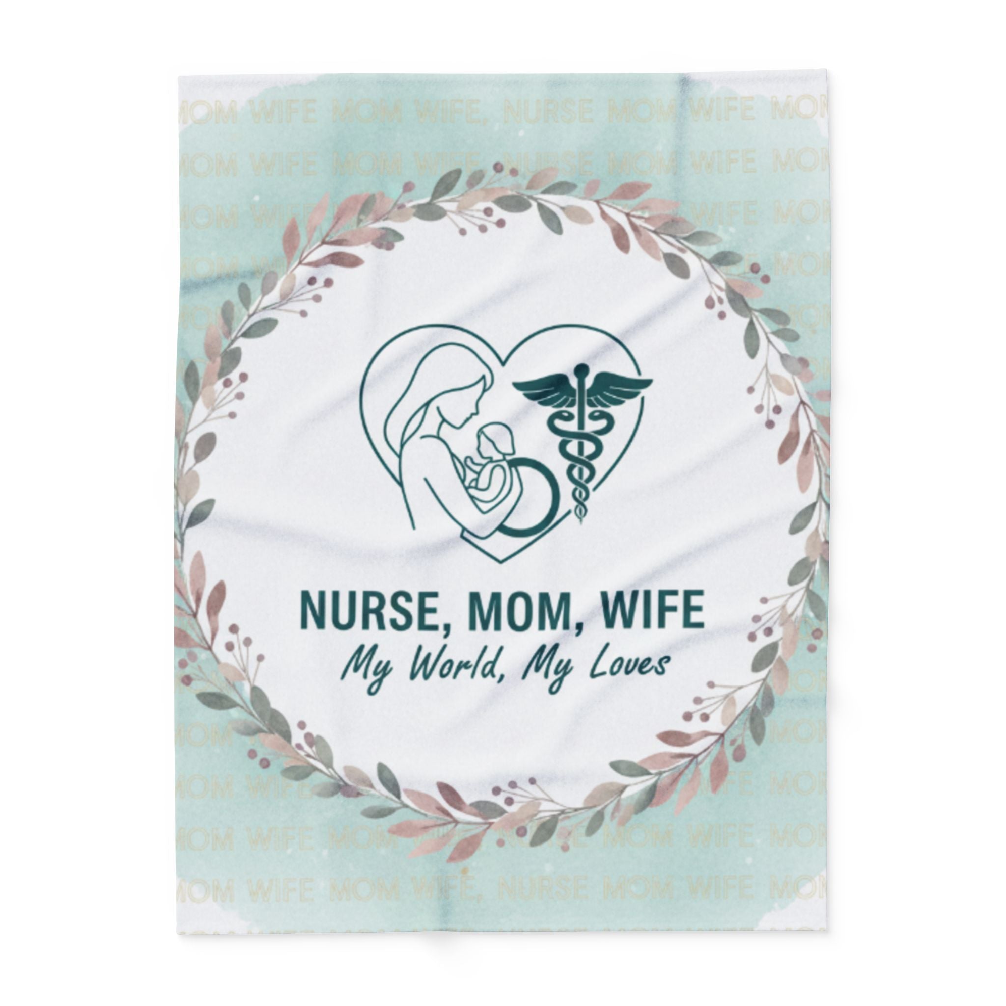 Nurse Mom Wife Fleece Blanket Cozy Gift for Healthcare Workers, Housewarming, Warmth and Comfort