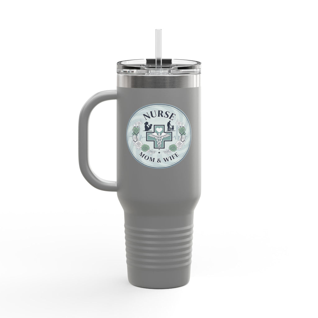 Nurse Mom & Wife Insulated Travel Mug, 40oz - Perfect for Coffee Lovers, Gifts for Nurses, Stylish Hydro Flask, Reusable Drinkware, [...]