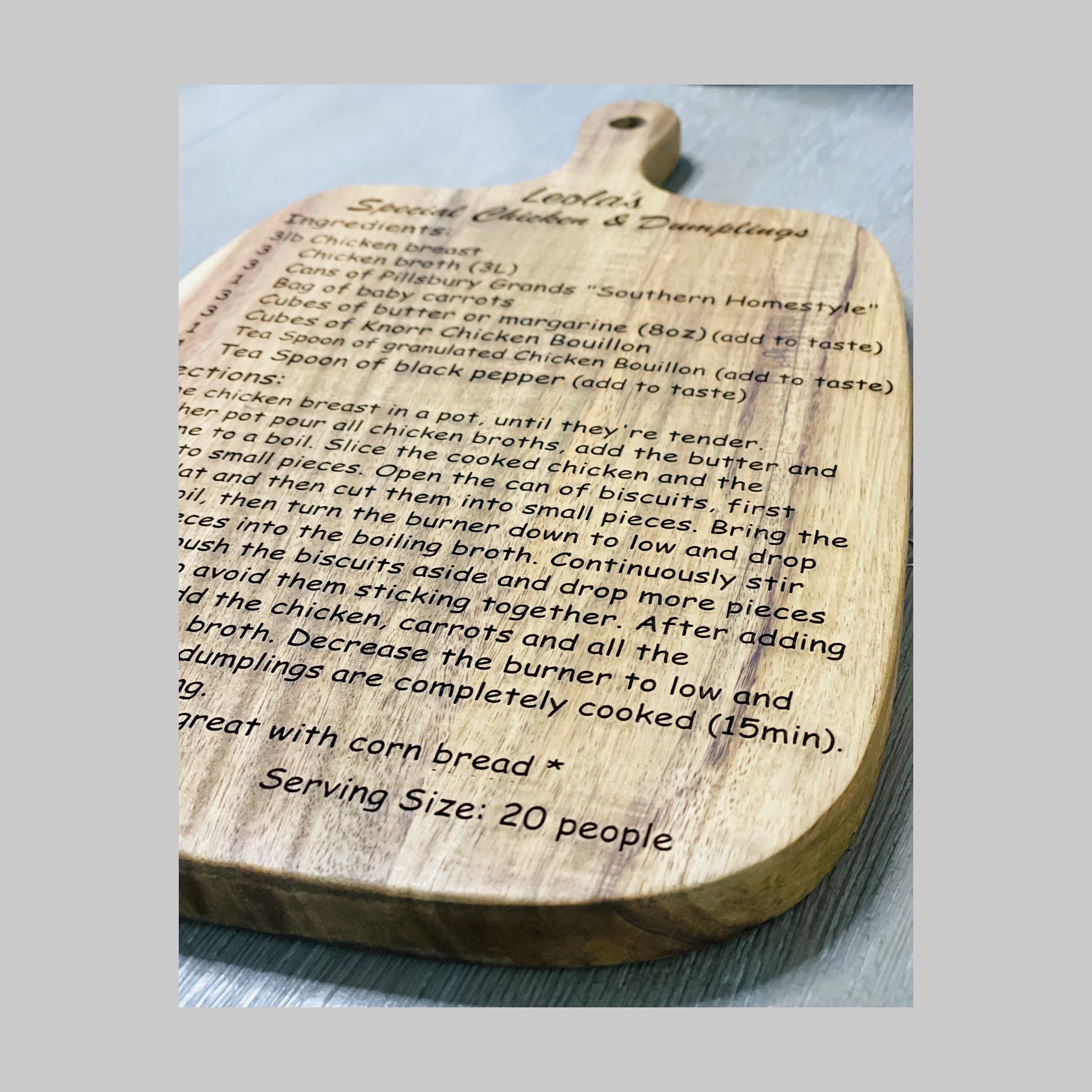 Engraved Cutting board