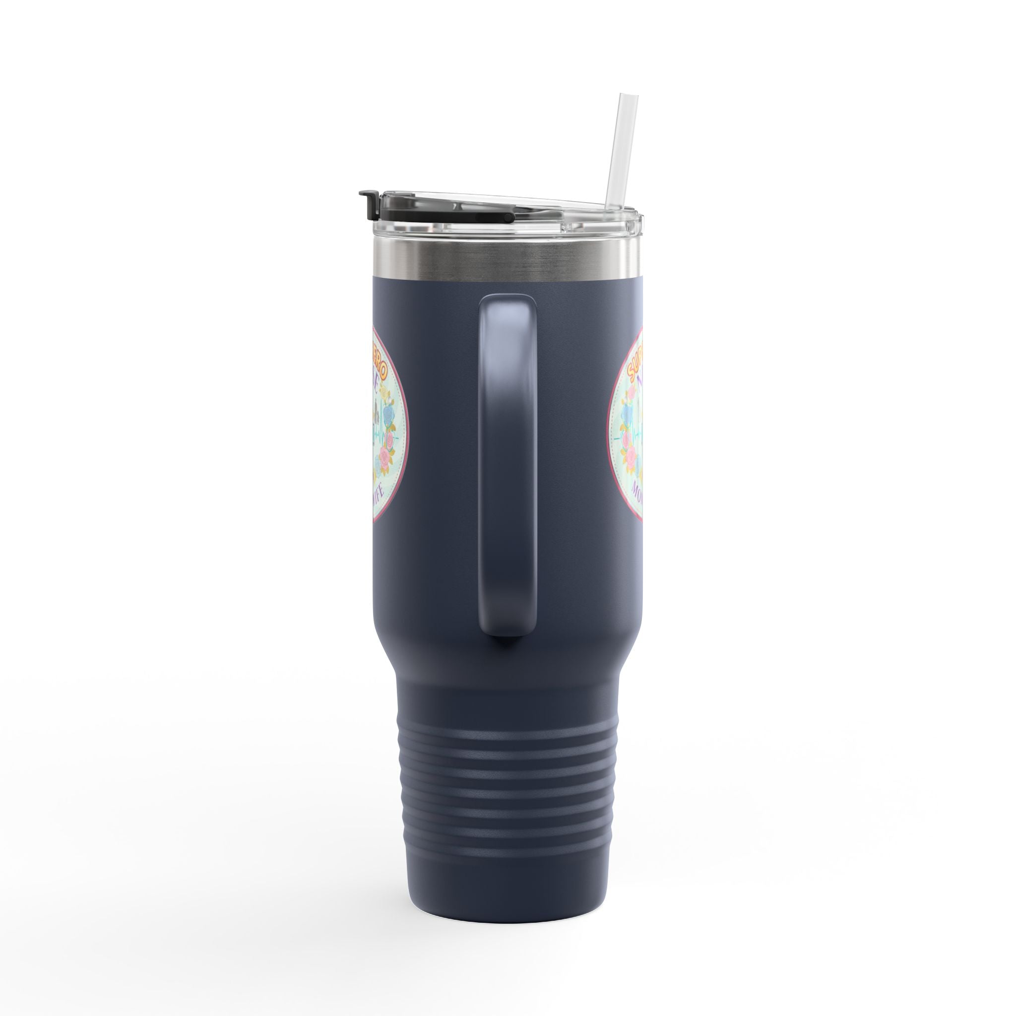 Superhero Nurse Insulated Travel Mug, 40oz | Perfect Gift for Nurses, Moms, and Caregivers | Ideal for Work, Road Trips, and Cafes