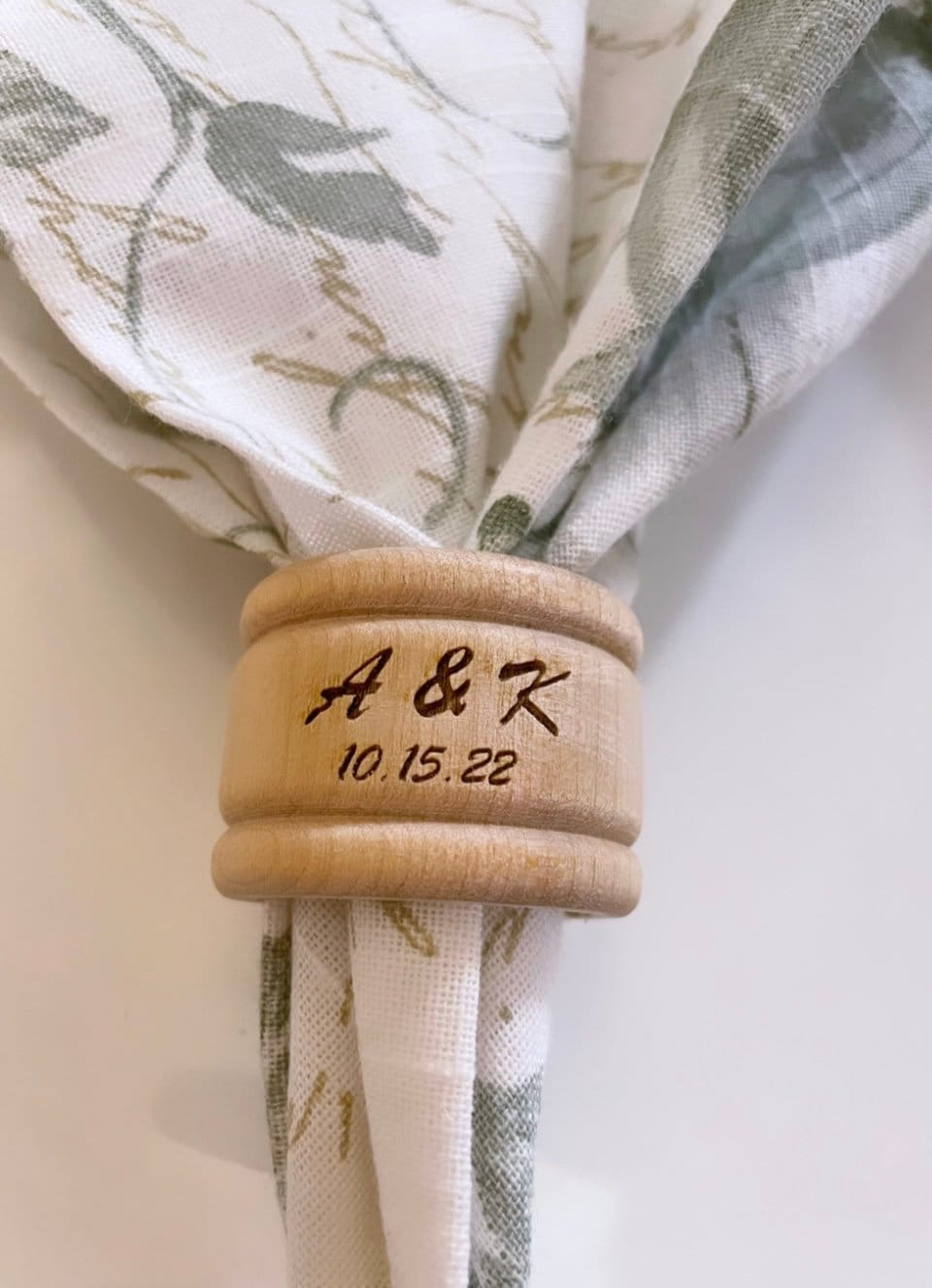 Engraved Wooden Napkin Ring
