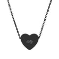 Engraved Heart Name Necklace, Heart Necklace | Personalized Engraving
